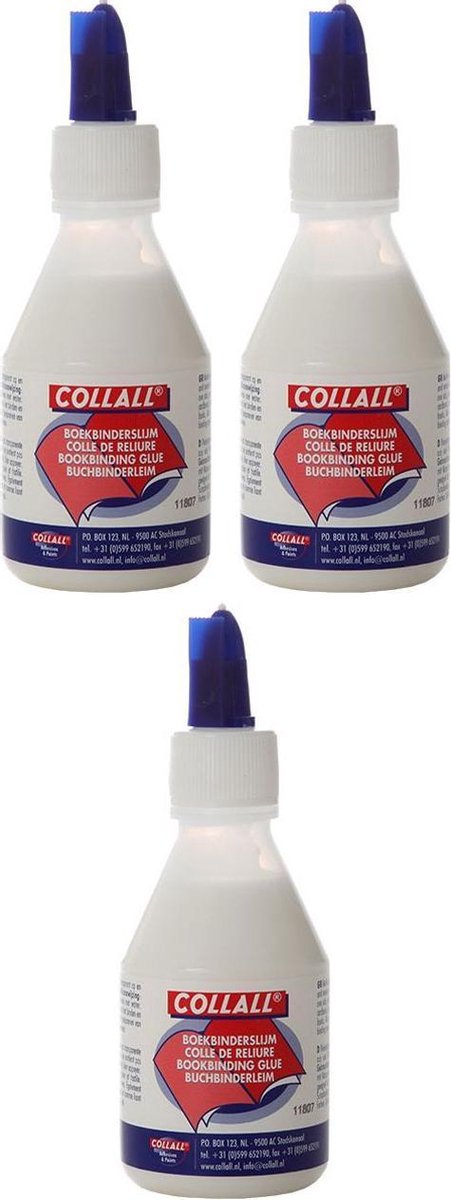 3x Boekbinders Lijm - Collall - Totaal 300ml