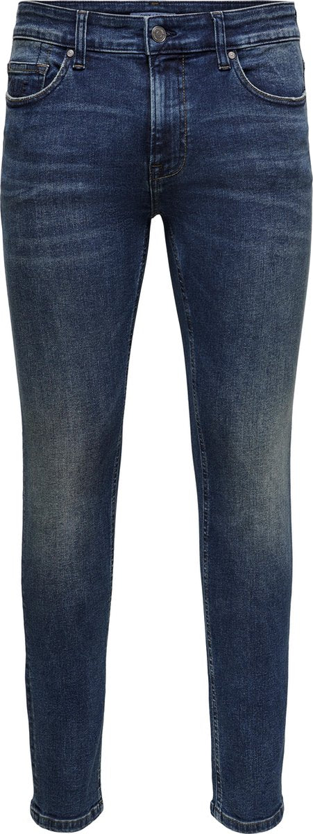 ONLY & SONS ONSWARP LIFE SKINNY BLUE MA 9809 Heren Jeans - Maat W30 x L34