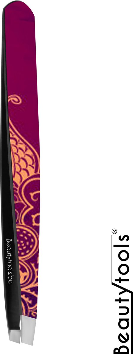 Beautytools Professional Slant Line Epileer Pincet/ Tweezer Voor Wenkbrauwen: Purple Henna - Schuine Punt - (BT-1918)