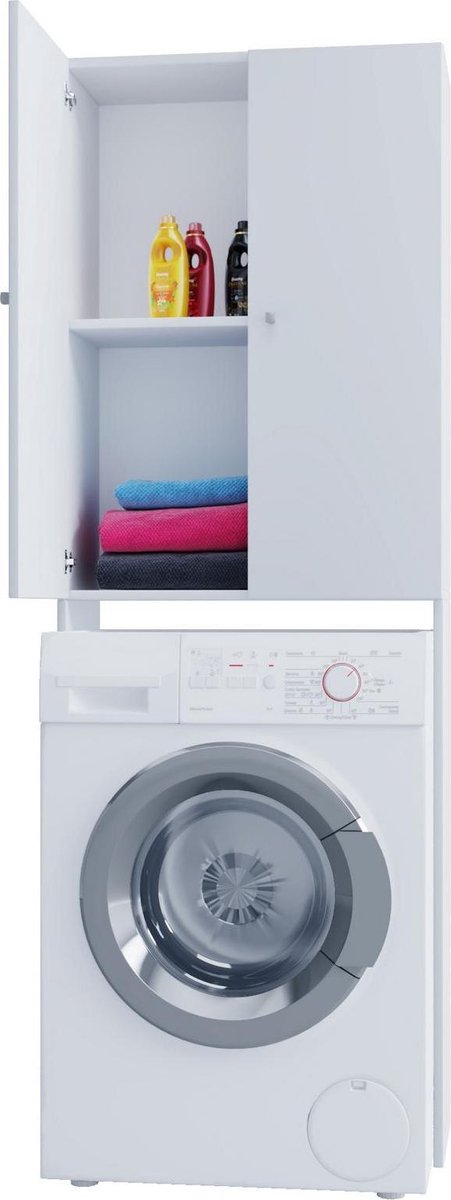 Wasmachinekast ombouwkast Vandol wit 178 cm hoog