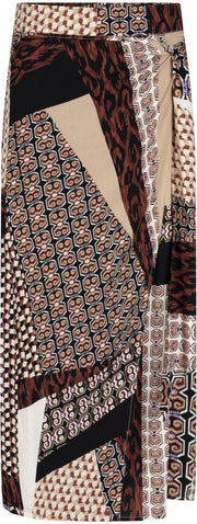 Tramontana Skirt Midi Mixed Graphic Print - M