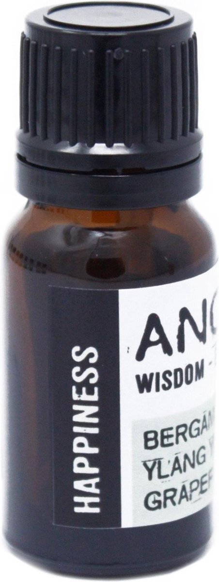Happiness etherische olie - 10 ml - bergamot - ylang ylang - grapefruit - puur natuur - EU gecertificeerd - ontspanning