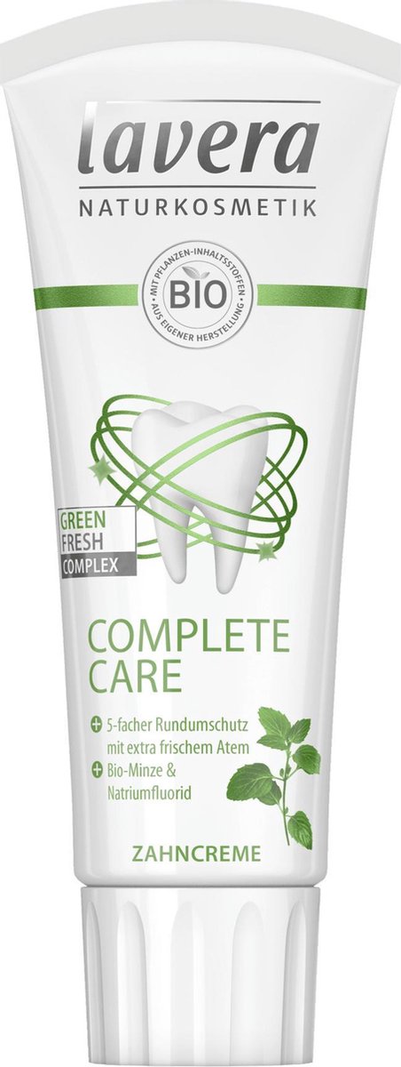 Lavera Tandpasta Complete Care met biologische munt en natriumfluoride (75 ml)