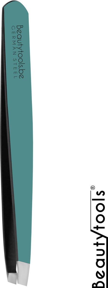 BeautyTools Professional Slant Line Epileer Pincet/ Tweezer Voor Wenkbrauwen: Ocean Green - Schuine Punt - (BT-1963)