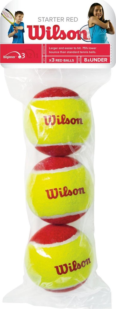 Wilson Tennisballen - geel/rood