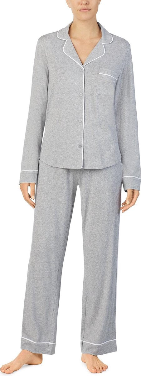 DKNY - NEW SIGNATURE L/S TOP & PANT PJ - Grijs mêlée - Vrouwen - Maat S