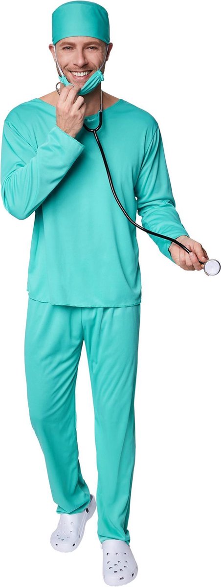 dressforfun - Herenkostuum chirurg M  - verkleedkleding kostuum halloween verkleden feestkleding carnavalskleding carnaval feestkledij partykleding - 301529