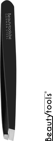 Beautytools PRECISION Professional Slant Line Epileer Pincet/ Tweezer Voor Wenkbrauwen: Matte Black Everything - Schuine Punt - (BT-1925)