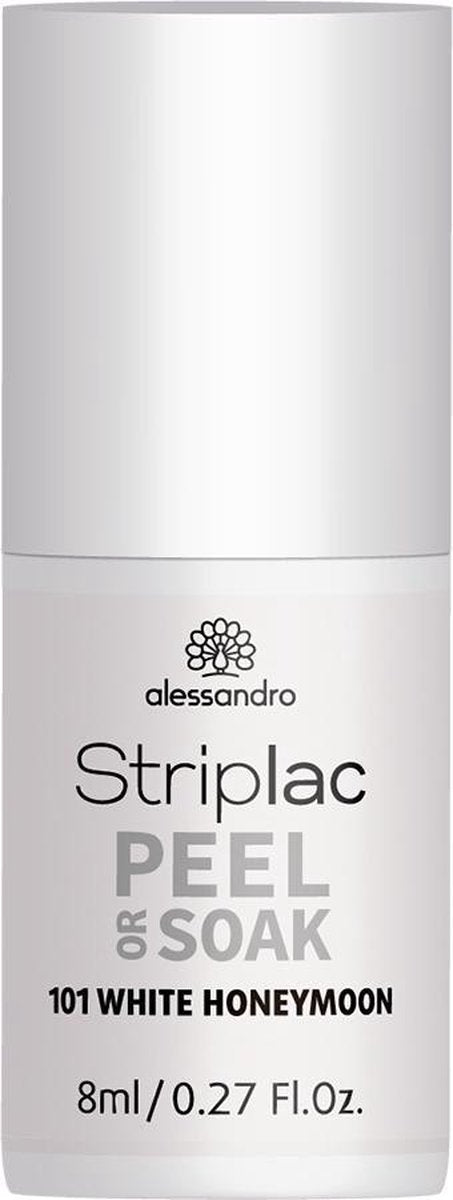 alessandro Striplac Peel or Soak White Honeymoon nagel gel coat 8 ml Wit