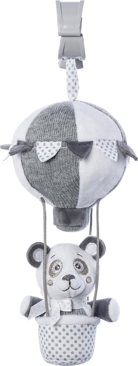 Saro Hangfiguur Heteluchtballon Met Rammelaar Beer Grijs