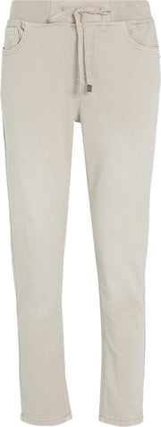 Cassis - Sportswear broek met lurex erin - Beige