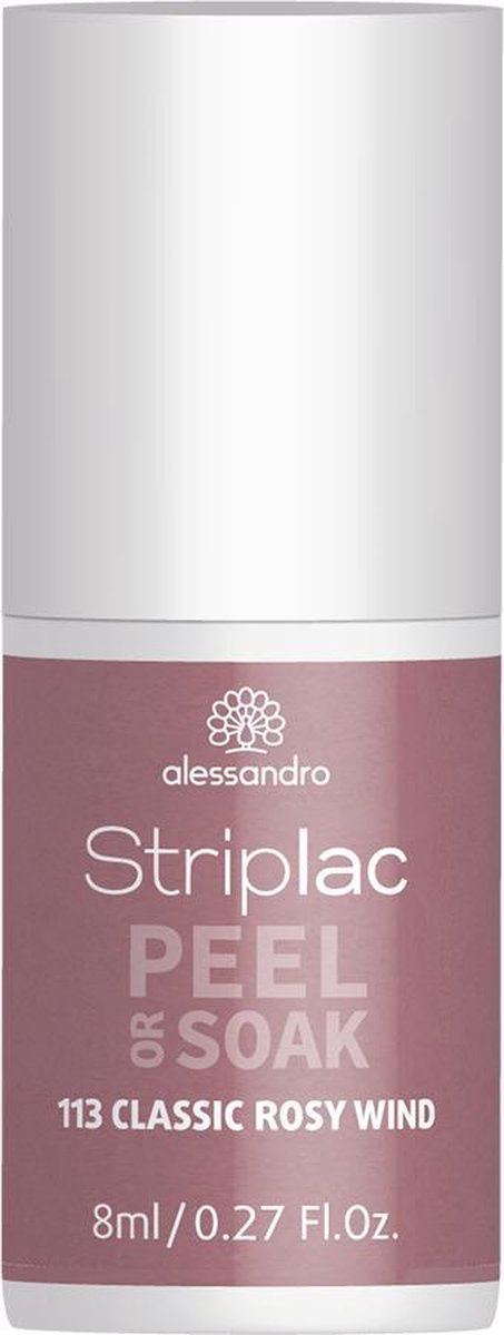 alessandro Striplac Peel or Soak Classic Rosy Wind nagel gel coat 8 ml Roze