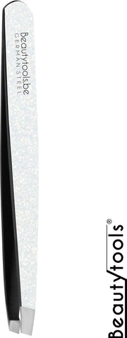 Beautytools Professional Slant Line Epileer Pincet/ Tweezer Voor Wenkbrauwen: Silver Sparkle - Schuine Punt - (BT-1970)