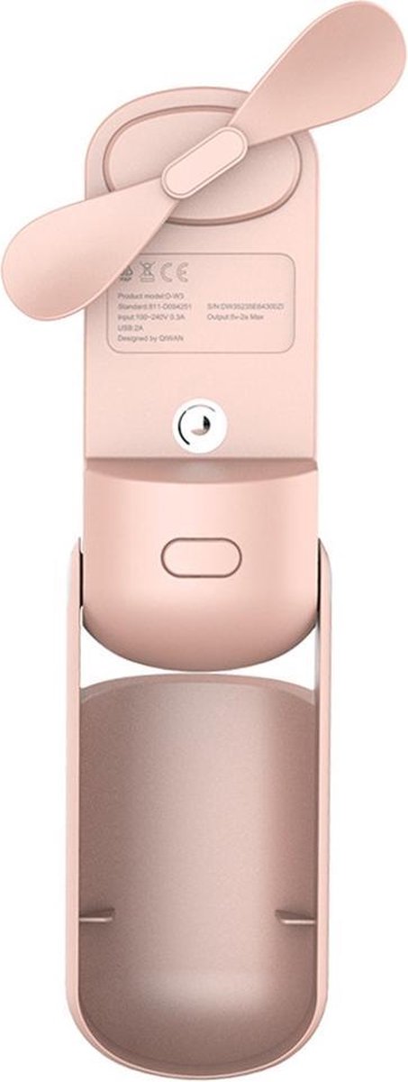 QW-F11 Mini Opvouwbare Handheld Desktop Spray Bevochtigende Elektrische Ventilator