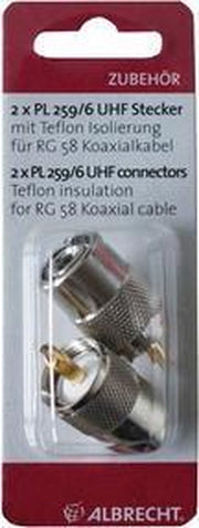 Albrecht PL-stekker PL259/6 Zweier-Blisterset 50120