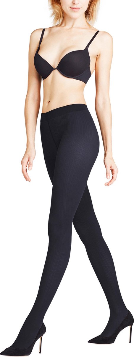 FALKE Rib Fantasiepanty 40659 - Zwart 3009 black Dames - S