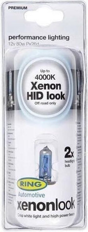 2 ampullen H7 XENON LOOK 12v 80w RING