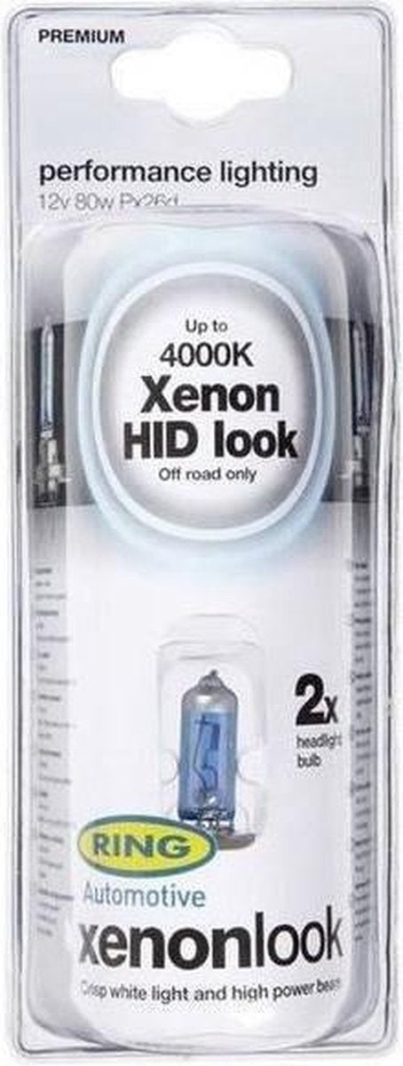 2 ampullen H7 XENON LOOK 12v 80w RING