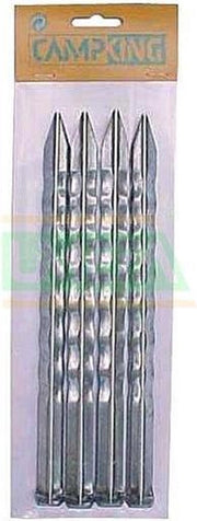 Campking Tentharing Gekarteld - 18 cm - 10 Stuks
