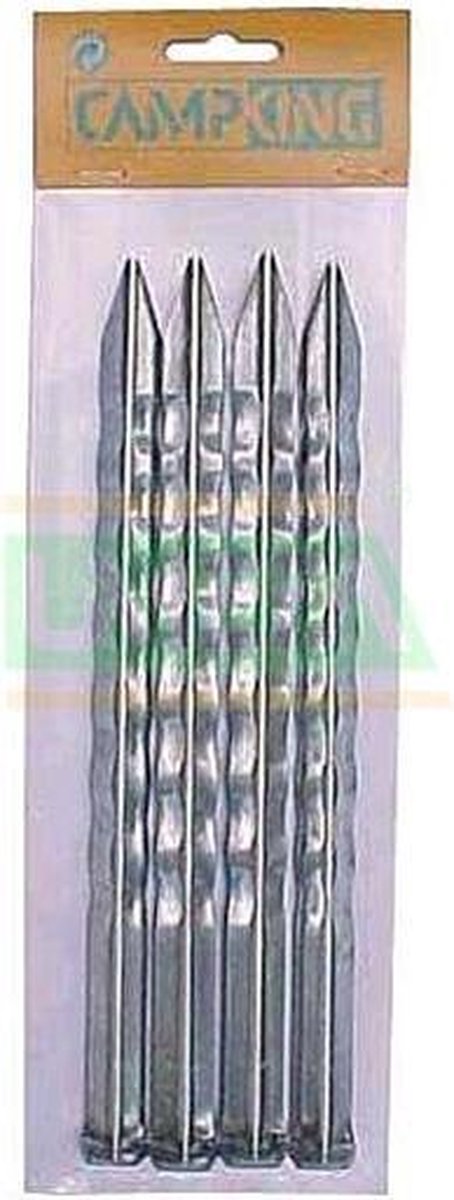 Campking Tentharing Gekarteld - 18 cm - 10 Stuks