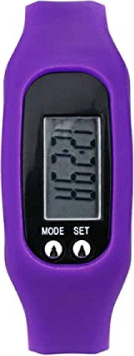 Stappenteller • Horloge • Digitaal • Digitale • LCD • Calorie • Loopafstand • Teller • Pedometer • Compact • Comfortabel • Zwart • Wit • lichtblauw • Oranje • Licht Roze • Donkerblauw • Rood • Paars • Geel • Lichtgroen • Turqouise • Cyaan