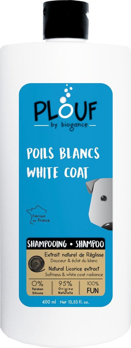 Plouf hond witte vacht shampoo 400ml