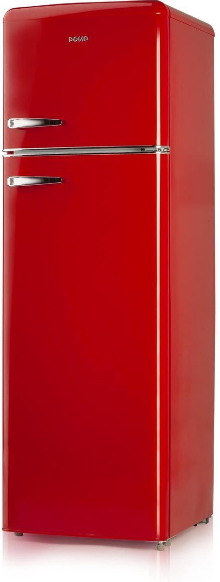 Domo DO929RKR - Koel-vriescombinatie - Retro - 193+52L - Rood
