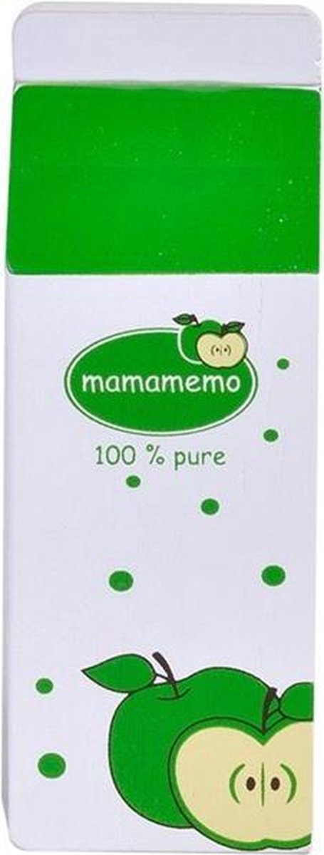 Mama Memo Appelsap Hout 12 Cm Groen/wit