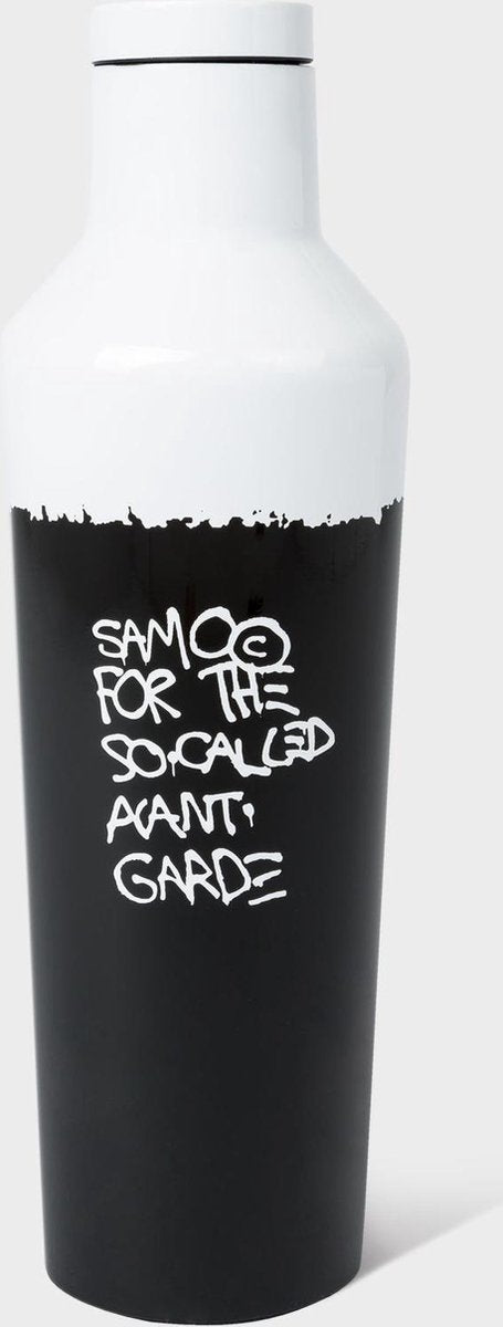 Corkcicle Canteen - 475ml Basquiat - Gloss White Samo - Special Edition ! 16oz. Waterfles en Thermosfles - 3wandig - 25uur koud en 12uur warm - meerkleurig - BPA vrij - grote opening voor ijsklontjes