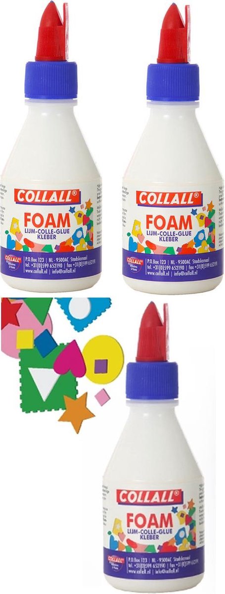 3x FoamLijm - Collall - Totaal 300ml - Voor het lijmen van foam.