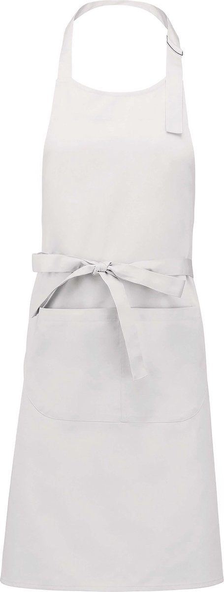 XXL Keuken- en barbecueschort - "Best Service" - wit - blanco - onbedrukt - (74 x 88 cm)