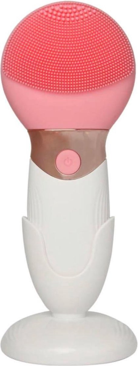 Spa silicone facial Gezichtsborstel - Elektrische Gezichtsreiniger - - valentijnscadeau - valentijnstip voor haar -  Poriën scrubben - Mee-eters  - Huidverzorging - blackhead remover - pore cleaner - makeup remover - roze