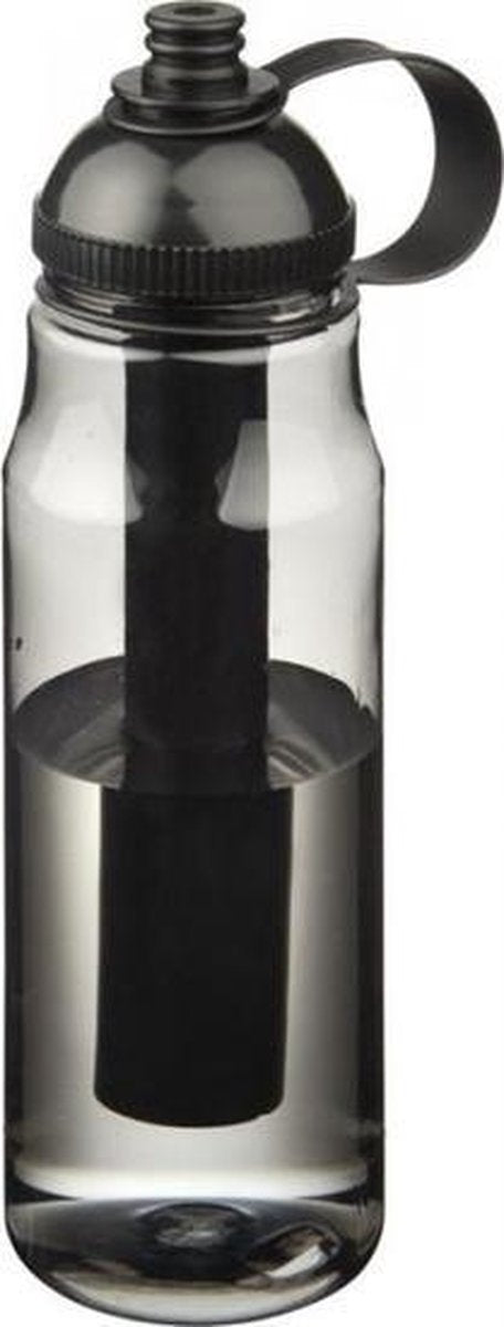 Zwarte drinkfles/waterfles met koelelement 700 ml - Sportfles - BPA-vrij