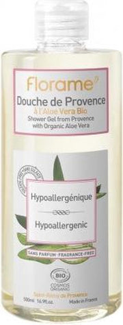 Florame - Organic Aloe Vera Shower Gel - Perfume-free / Hypoallergenic - 500ml