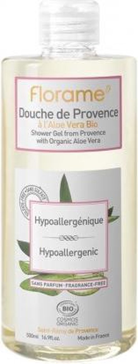 Florame - Organic Aloe Vera Shower Gel - Perfume-free / Hypoallergenic - 500ml