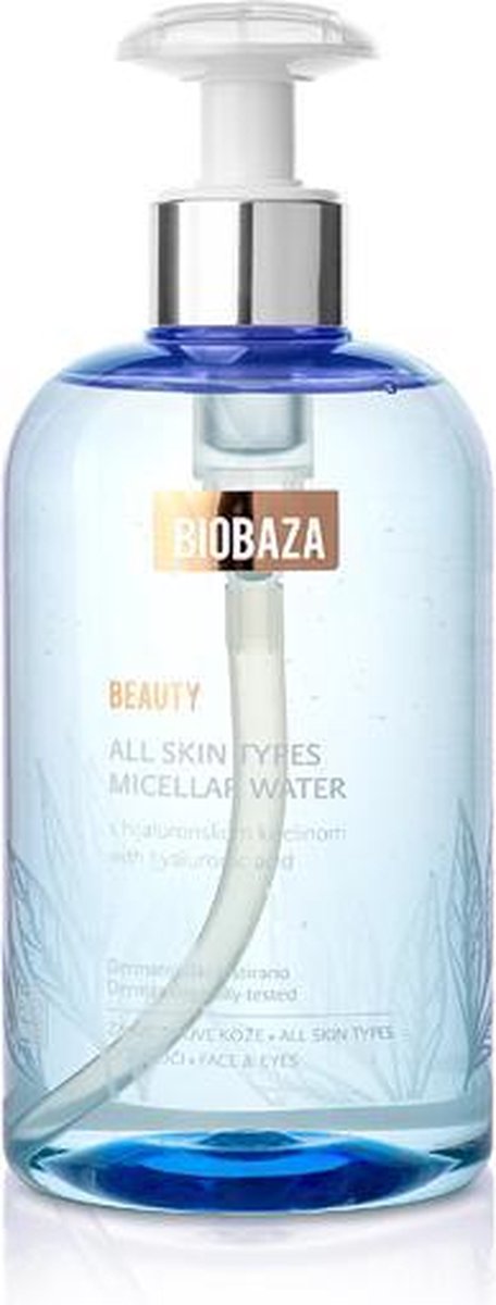 BIOBAZA - Micellair water met hyaluronzuur - 500 ml - Alle Huidtypes - 99% natuurlijk