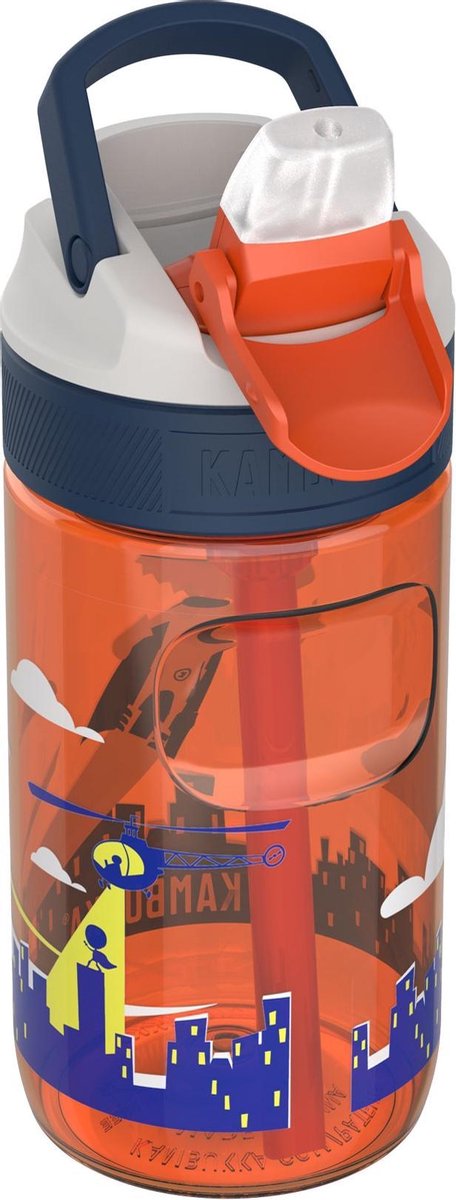 Kambukka Lagoon Drinkfles 400ml -Flying Superboy met geïntegreed rietje