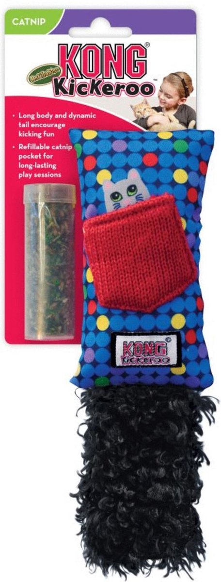 Kong - cat kickeroo hervulbaar - catnip kattenspeeltjes
