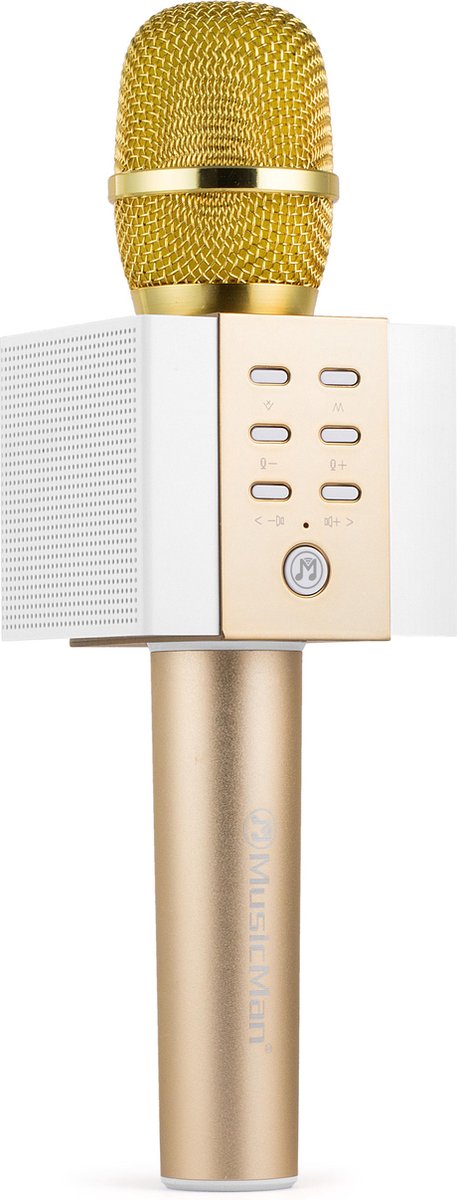 Technaxx MusicMan BT-X45 Karaoke Microfoon Elegance - Bluetooth speakers - Goud