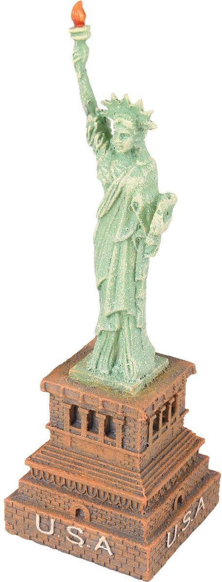 Aquarium Statua Vrijheidsbeeld - Groen - 5 x 5 x 15 cm