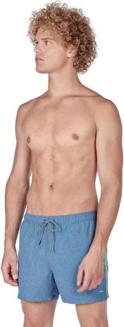 Heren zwembroek opalblue melange | Beach shorts | L