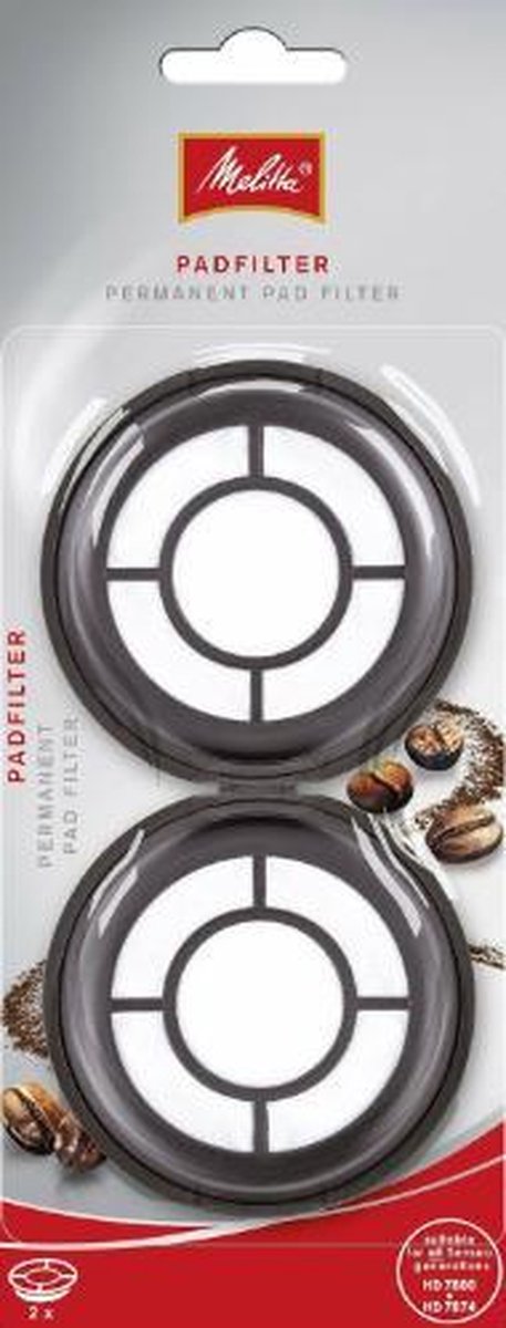 Melitta padfilter voor Senseo pad koffiezetapparaat koffiepadmachine 2 stuks 15764v