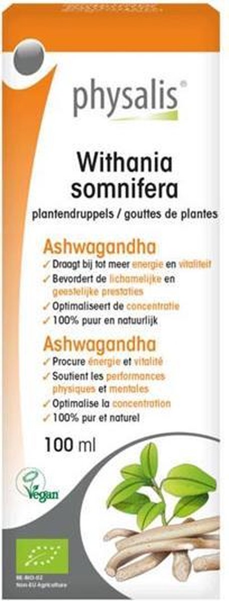 Physalis Plantendruppels Withania Somnifera Vloeibaar 100ml