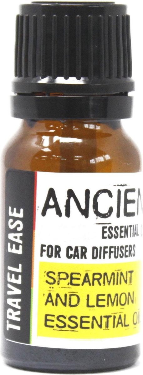 Travel Ease etherische olie - 10 ml - pepermunt - citroen - puur natuur - EU gecertificeerd - stress - verkoudheid - hoofdpijn