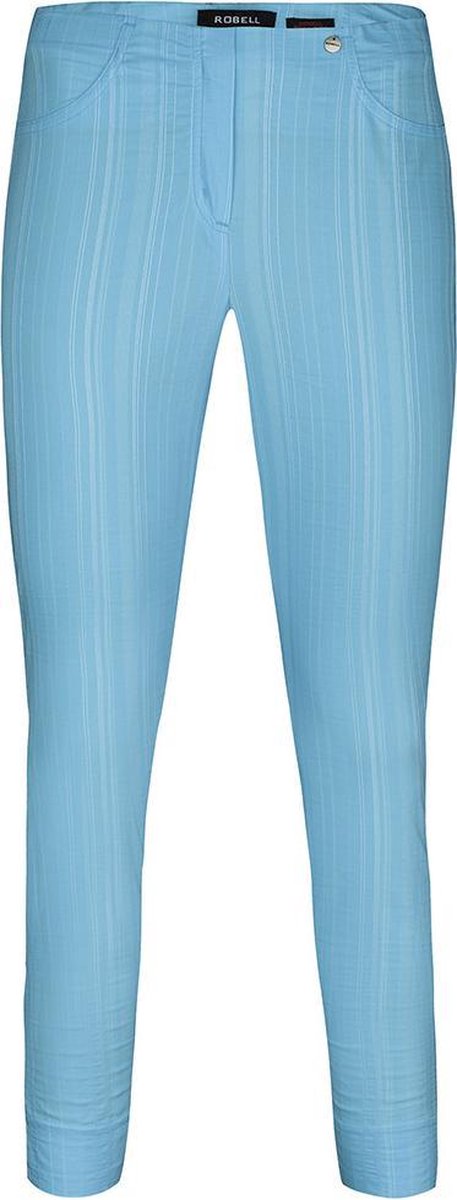 Robell - Bella 09 - 7/8 Structuur Streep - Azuurblauw - EU46
