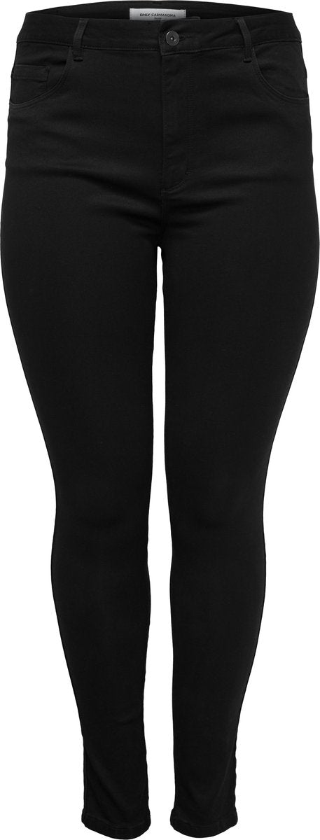 ONLY CARMAKOMA CARAUGUSTA HW SKINNY JEANS BLACK Dames Jeans - Maat W42 x L32