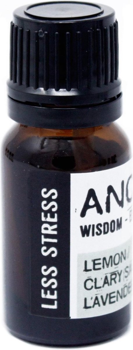 Less stress etherische olie - 10 ml - salie - citroen - lavendel - puur natuur - EU gecertificeerd - Stress - Vermoeidheid - Depressie