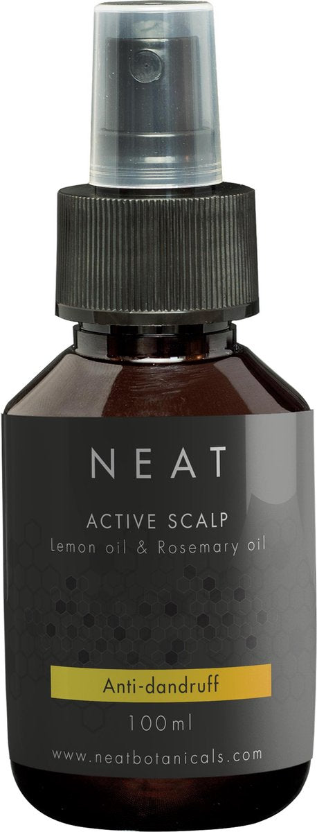 NEAT ACTIVE SCALP - Dandruff Treatment | Antiroos Spray voor mannen - 100 ml I Haarserum met Essentiële Oliën