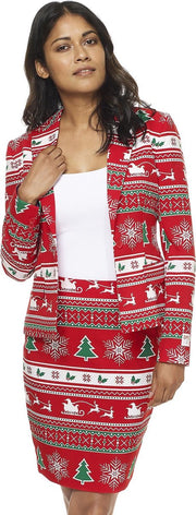 Kerst & Oud & Nieuw Kostuum | Lekker Foute Winter Wonderland Opposuit | Vrouw | Maat 44 | Carnaval kostuum | Verkleedkleding