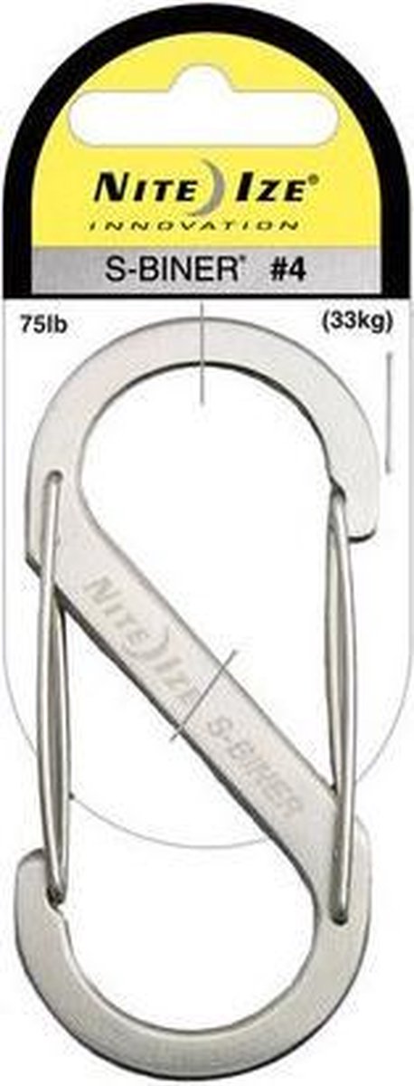 Nite Ize S  - Biner #4 roestvrijstaal zilver